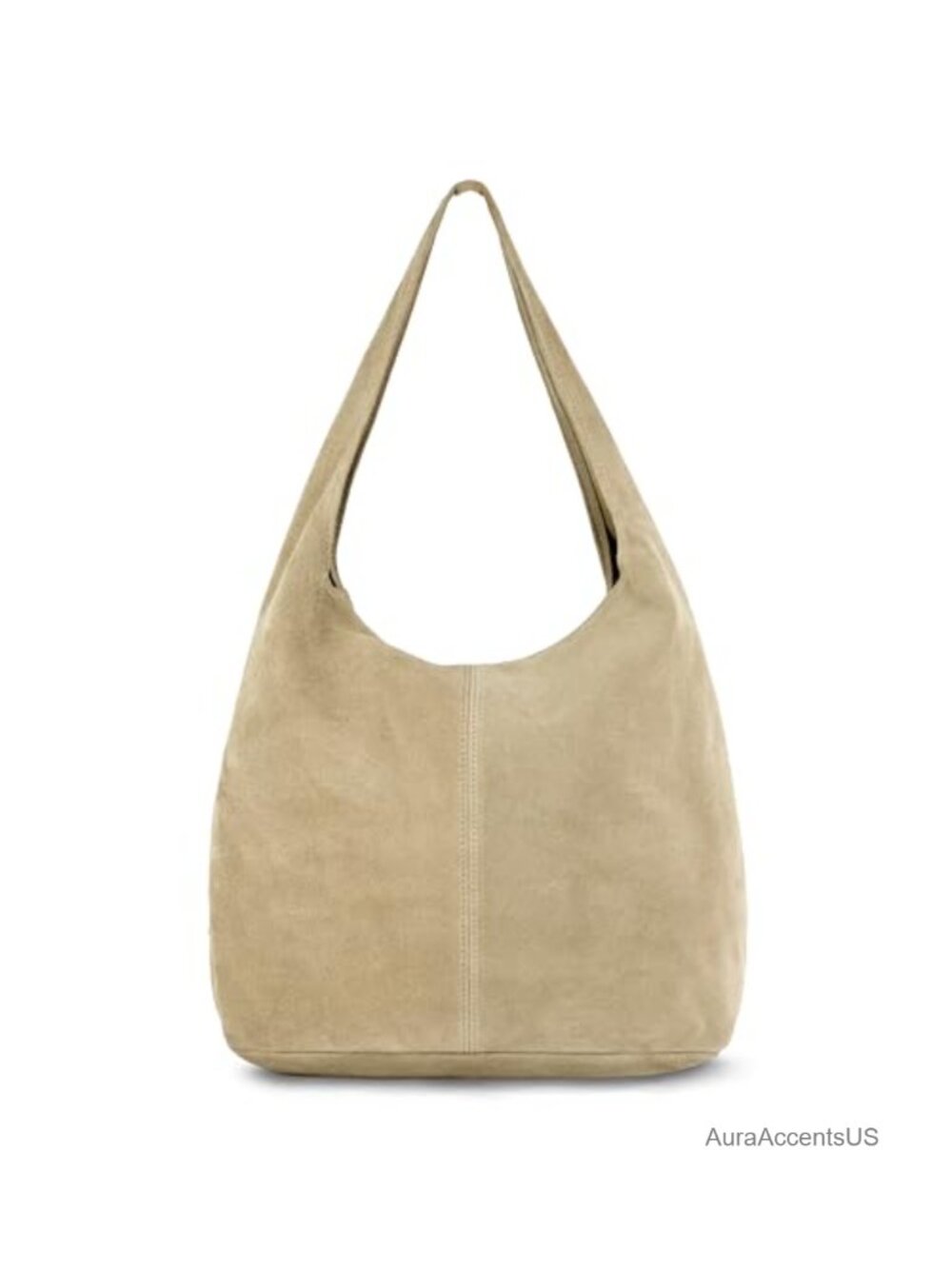 Genuine Suede Hobo Bag Large Slouchy Shoulder Purse Made in Italy